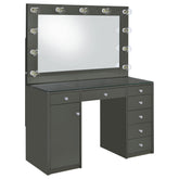 Best Furniture Outlet - Coaster - Acena 7-drawer Vanity Set with Lighting Grey High Gloss - 931145